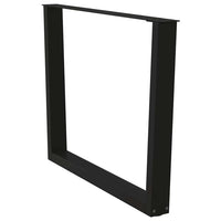 Valgomojo stalo kojos, V formos, 2 vnt., juodos, 100x(72 - 73,3) cm, plienas - Namų Idėja