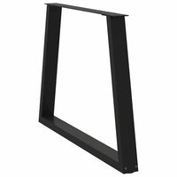 Valgomojo stalo kojos, V formos, 2 vnt., juodos, 100x(72 - 73,3) cm, plienas - Namų Idėja