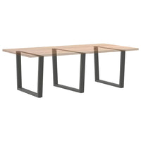 Valgomojo stalo kojos, V formos, 3 vnt., antracito spalvos, 100x(72 - 73,3) cm, plienas - Namų Idėja