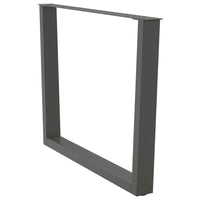 Valgomojo stalo kojos, V formos, 3 vnt., antracito spalvos, 100x(72 - 73,3) cm, plienas - Namų Idėja