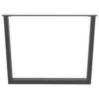 Valgomojo stalo kojos, V formos, 3 vnt., antracito spalvos, 100x(72 - 73,3) cm, plienas - Namų Idėja