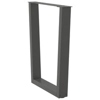 Valgomojo stalo kojos, V formos, 3 vnt., antracito spalvos, 70x(72 - 73,3) cm, plienas - Namų Idėja