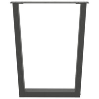 Valgomojo stalo kojos, V formos, 3 vnt., antracito spalvos, 70x(72 - 73,3) cm, plienas - Namų Idėja