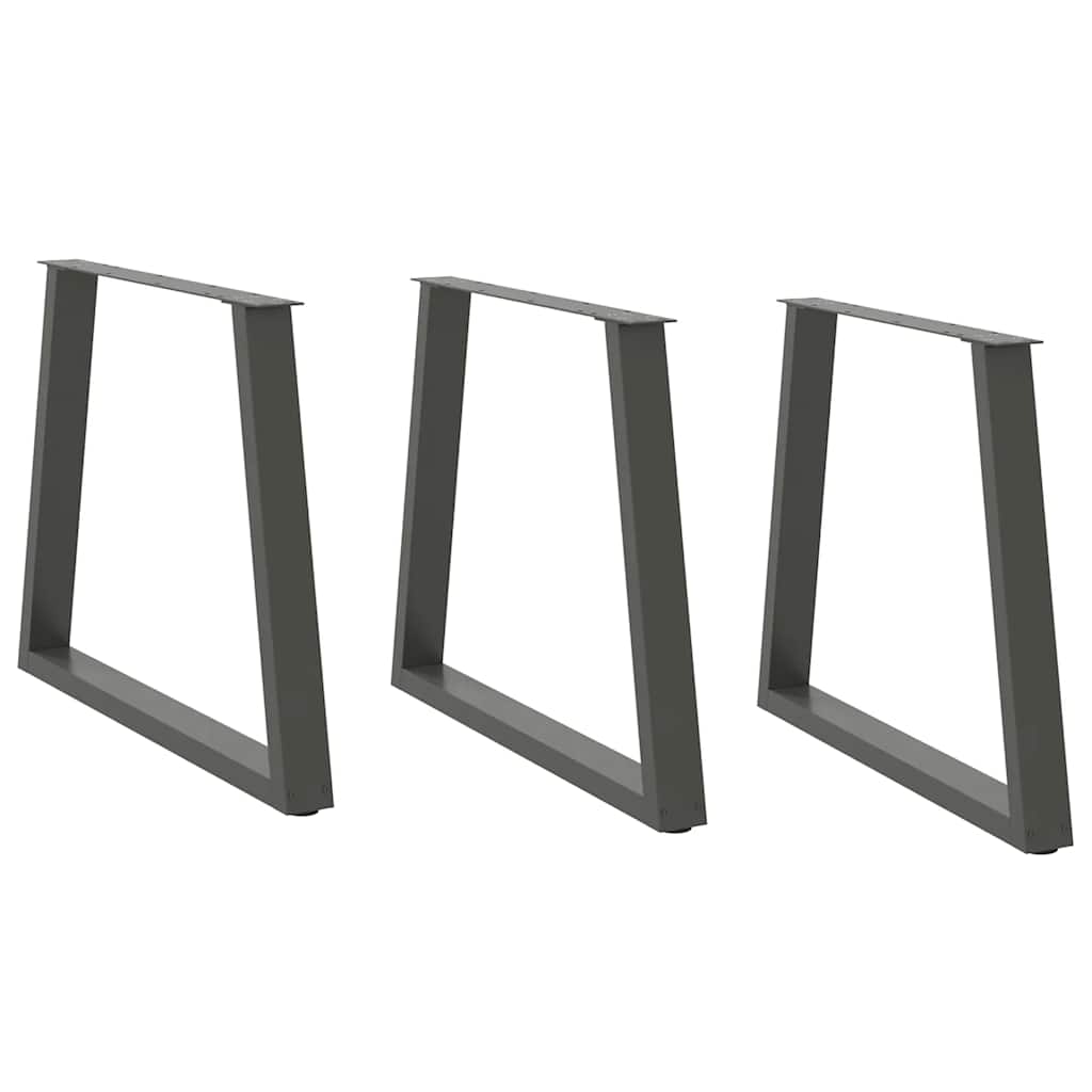 Valgomojo stalo kojos, V formos, 3 vnt., antracito spalvos, 70x(72 - 73,3) cm, plienas - Namų Idėja