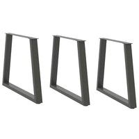 Valgomojo stalo kojos, V formos, 3 vnt., antracito spalvos, 70x(72 - 73,3) cm, plienas - Namų Idėja