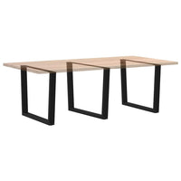 Valgomojo stalo kojos, V formos, 3 vnt., juodos, 100x(72 - 73,3) cm, plienas - Namų Idėja