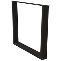 Valgomojo stalo kojos, V formos, 3 vnt., juodos, 100x(72 - 73,3) cm, plienas - Namų Idėja
