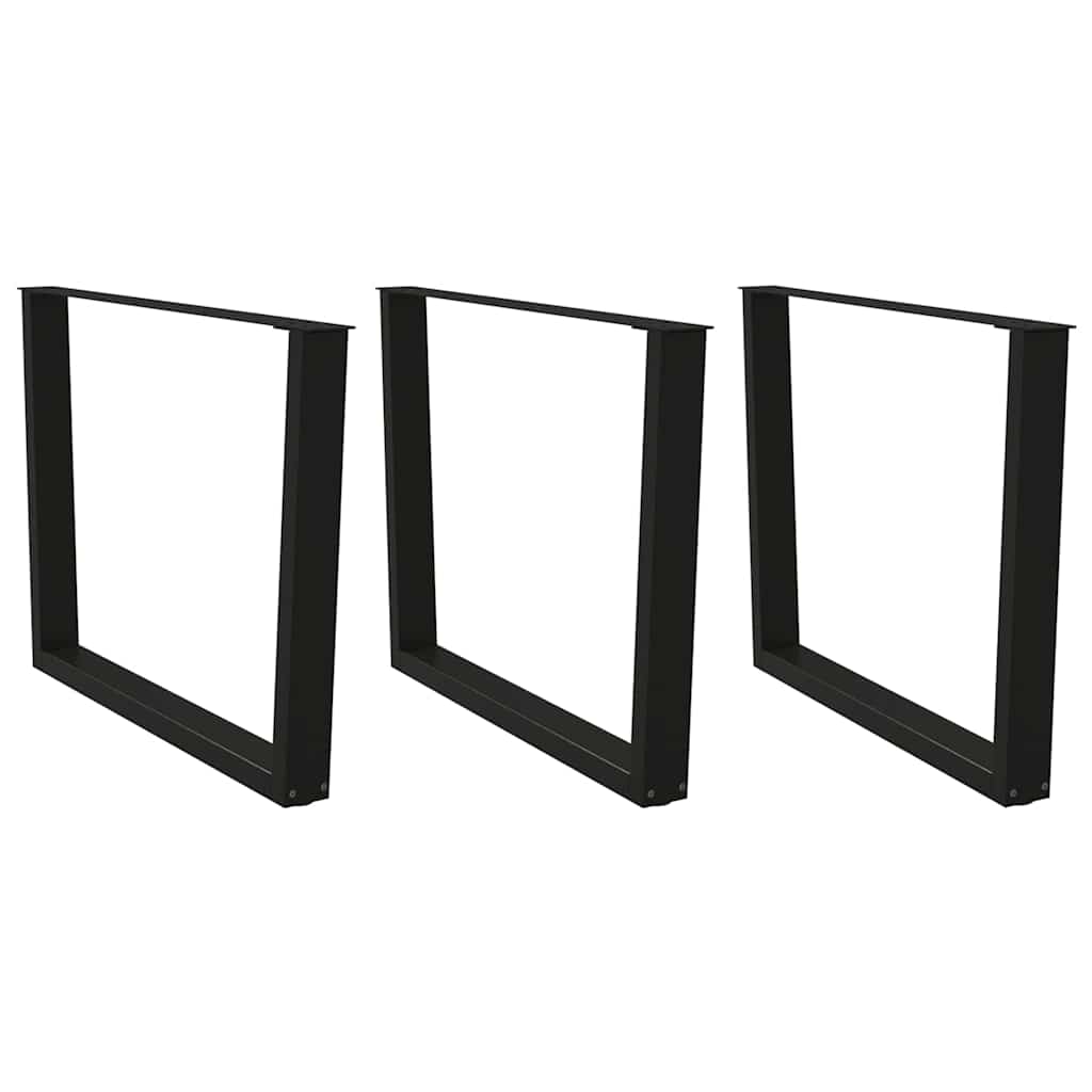 Valgomojo stalo kojos, V formos, 3 vnt., juodos, 100x(72 - 73,3) cm, plienas - Namų Idėja