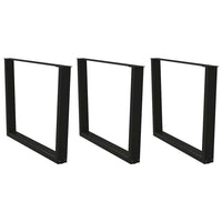 Valgomojo stalo kojos, V formos, 3 vnt., juodos, 100x(72 - 73,3) cm, plienas - Namų Idėja