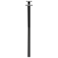 Valgomojo stalo kojos, X formos, 2 vnt., antracito spalvos, 70x(72 - 73) cm, plienas - Namų Idėja