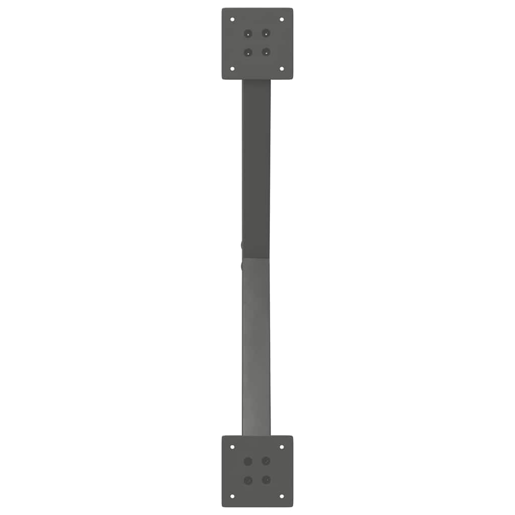 Valgomojo stalo kojos, X formos, 2 vnt., antracito spalvos, 70x(72 - 73) cm, plienas - Namų Idėja
