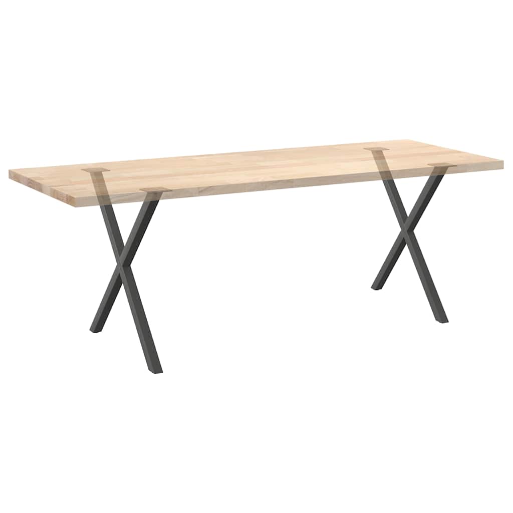 Valgomojo stalo kojos, X formos, 2 vnt., antracito spalvos, 70x(72 - 73) cm, plienas - Namų Idėja
