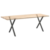 Valgomojo stalo kojos, X formos, 2 vnt., antracito spalvos, 70x(72 - 73) cm, plienas - Namų Idėja