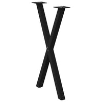 Valgomojo stalo kojos, X formos, 2 vnt., juodos, 57x(72 - 73) cm, plienas - Namų Idėja