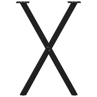 Valgomojo stalo kojos, X formos, 2 vnt., juodos, 57x(72 - 73) cm, plienas - Namų Idėja