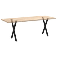 Valgomojo stalo kojos, X formos, 2 vnt., juodos, 57x(72 - 73) cm, plienas - Namų Idėja