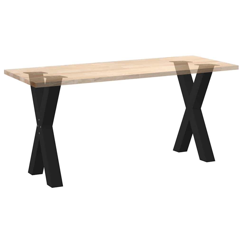 Valgomojo stalo kojos, X formos, 2 vnt., juodos, 60x(72 - 73) cm, plienas - Namų Idėja
