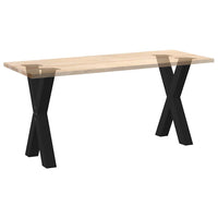 Valgomojo stalo kojos, X formos, 2 vnt., juodos, 60x(72 - 73) cm, plienas - Namų Idėja