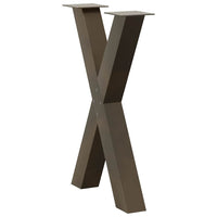 Valgomojo stalo kojos, X formos, 2 vnt., natūralus plienas, 50x(72 - 73) cm, plienas - Namų Idėja