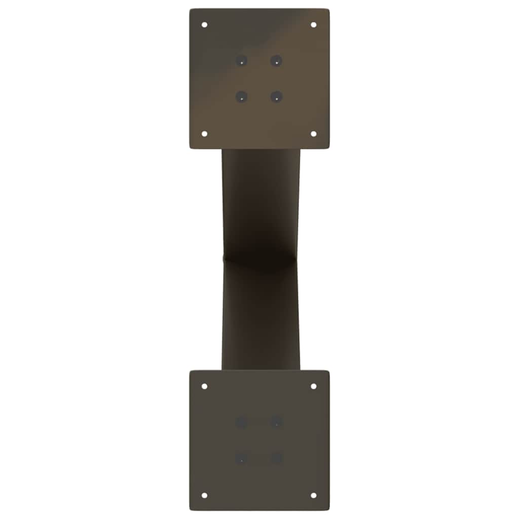 Valgomojo stalo kojos, X formos, 2 vnt., natūralus plienas, 50x(72 - 73) cm, plienas - Namų Idėja