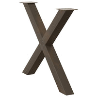Valgomojo stalo kojos, X formos, 3 vnt., natūralus plienas, 90x(72 - 73) cm, plienas - Namų Idėja