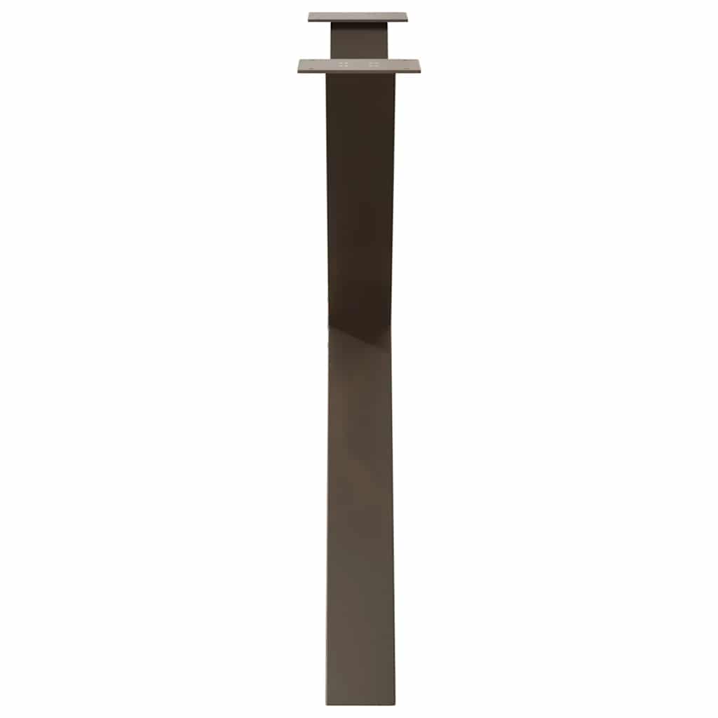 Valgomojo stalo kojos, X formos, 3 vnt., natūralus plienas, 90x(72 - 73) cm, plienas - Namų Idėja