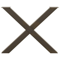 Valgomojo stalo kojos, X formos, 3 vnt., natūralus plienas, 90x(72 - 73) cm, plienas - Namų Idėja