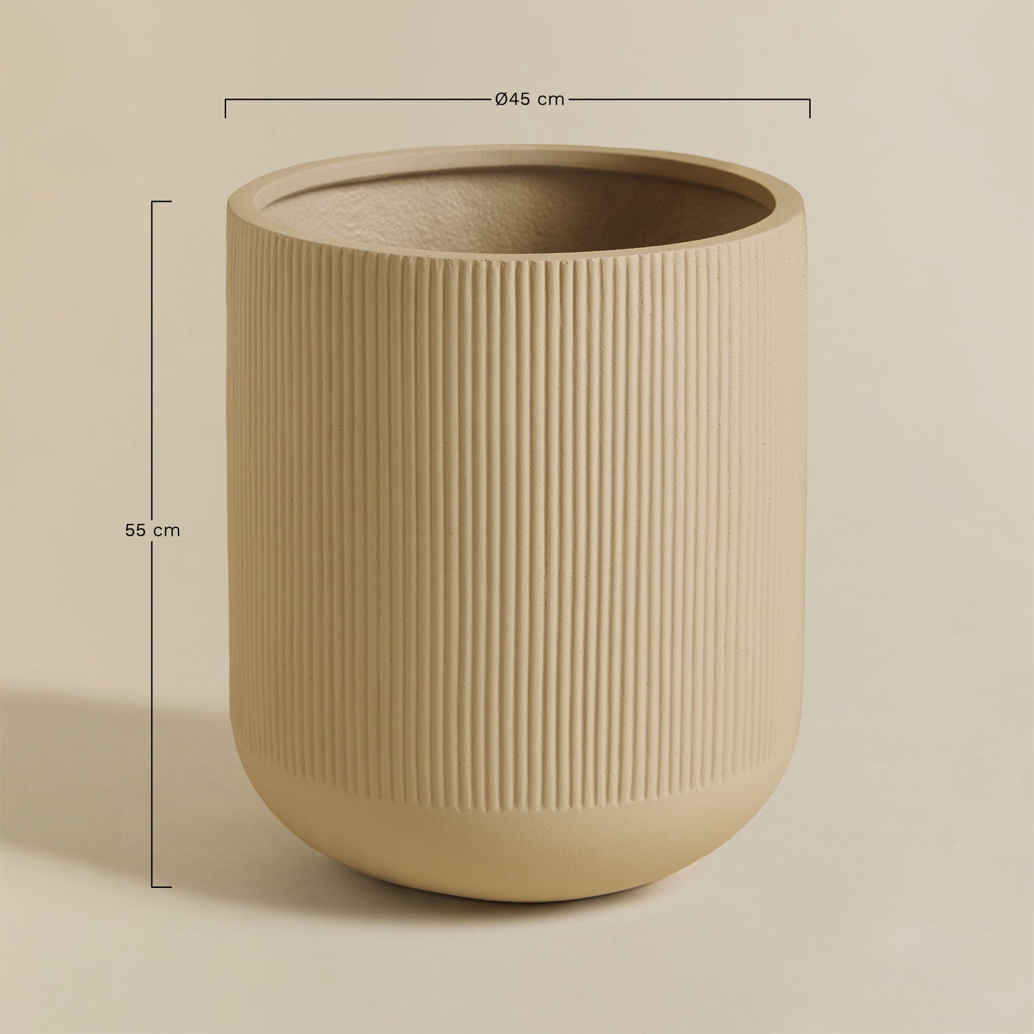 Planter POLISTO, polystone, 55 cm