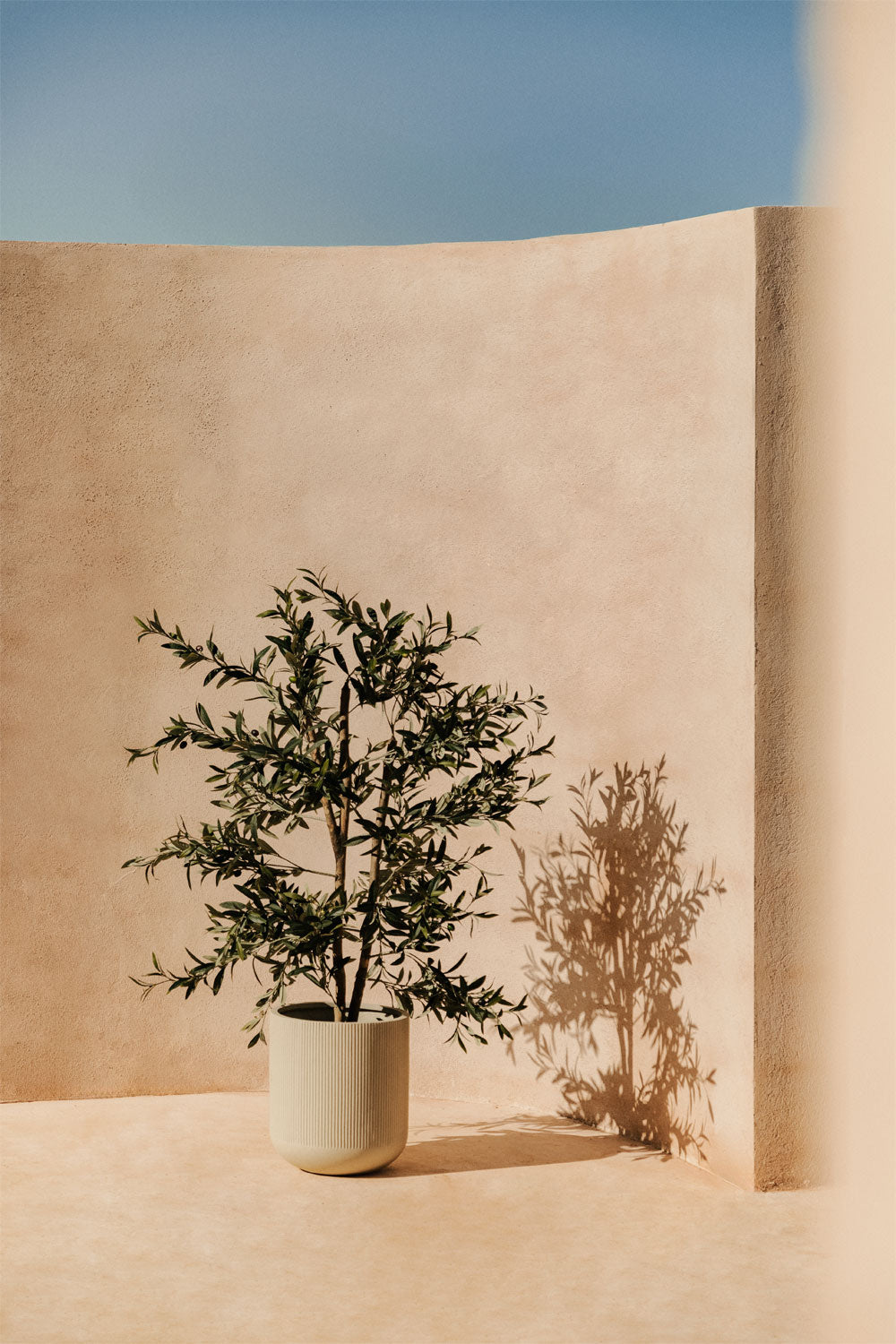 Planter POLISTO, polystone, 55 cm
