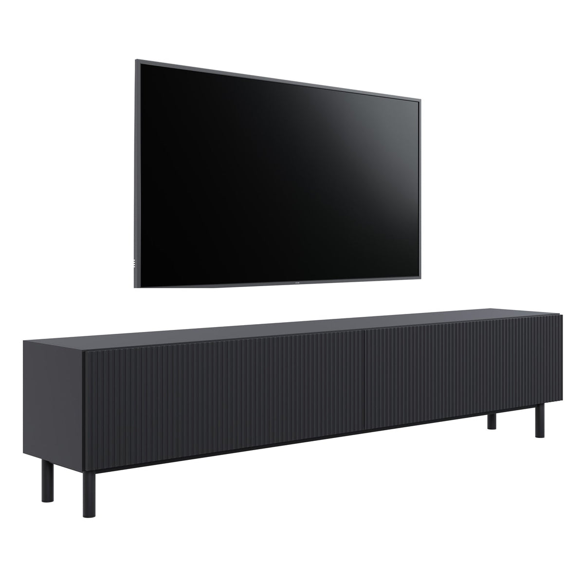 TV staliukas GREYA, juodas, 175 cm