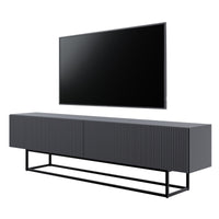 TV spintelė GREYA, juoda, 175 cm, juodos kojos, 2