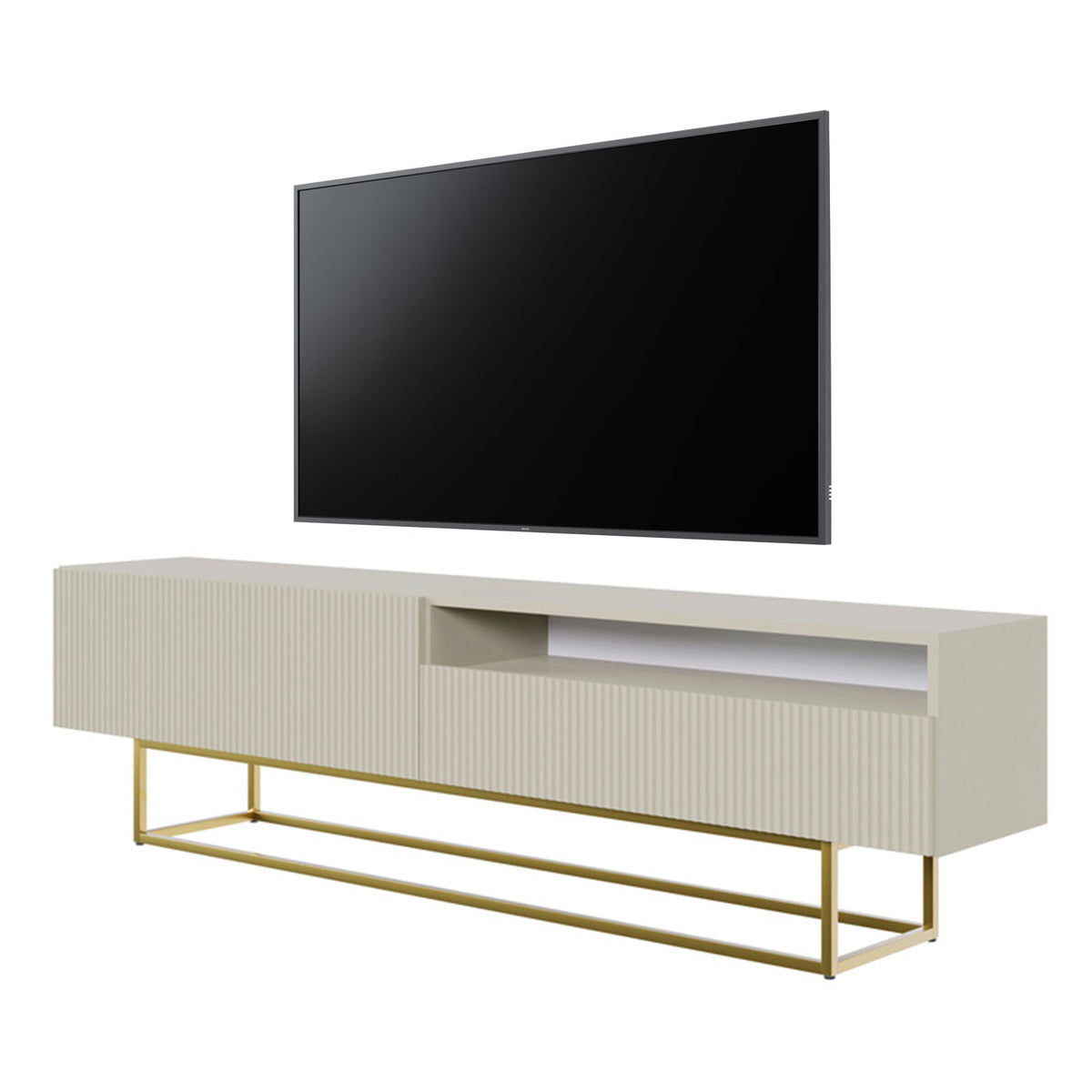 TV spintelė GREYA, 175 cm, smėlinė