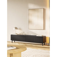 TV staliukas GREYA, juodas, 175 cm