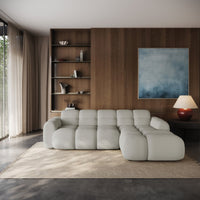 Kampinė sofa-lova VENTELLO, pilkai smėlinė