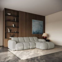 Kampinė sofa-lova VENTELLO, pilkai smėlinė