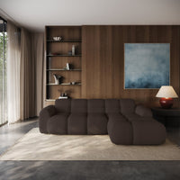 Kampinė sofa-lova VENTELLO, ruda