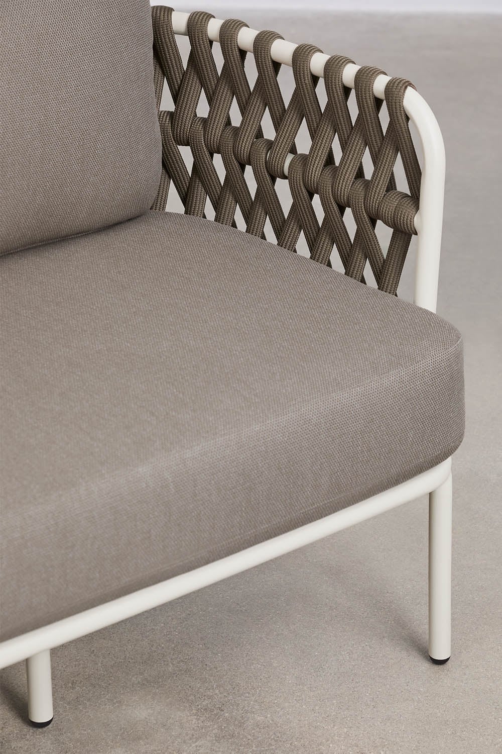Outdoor sofa TEVARY, three-seater, white (1 pc)