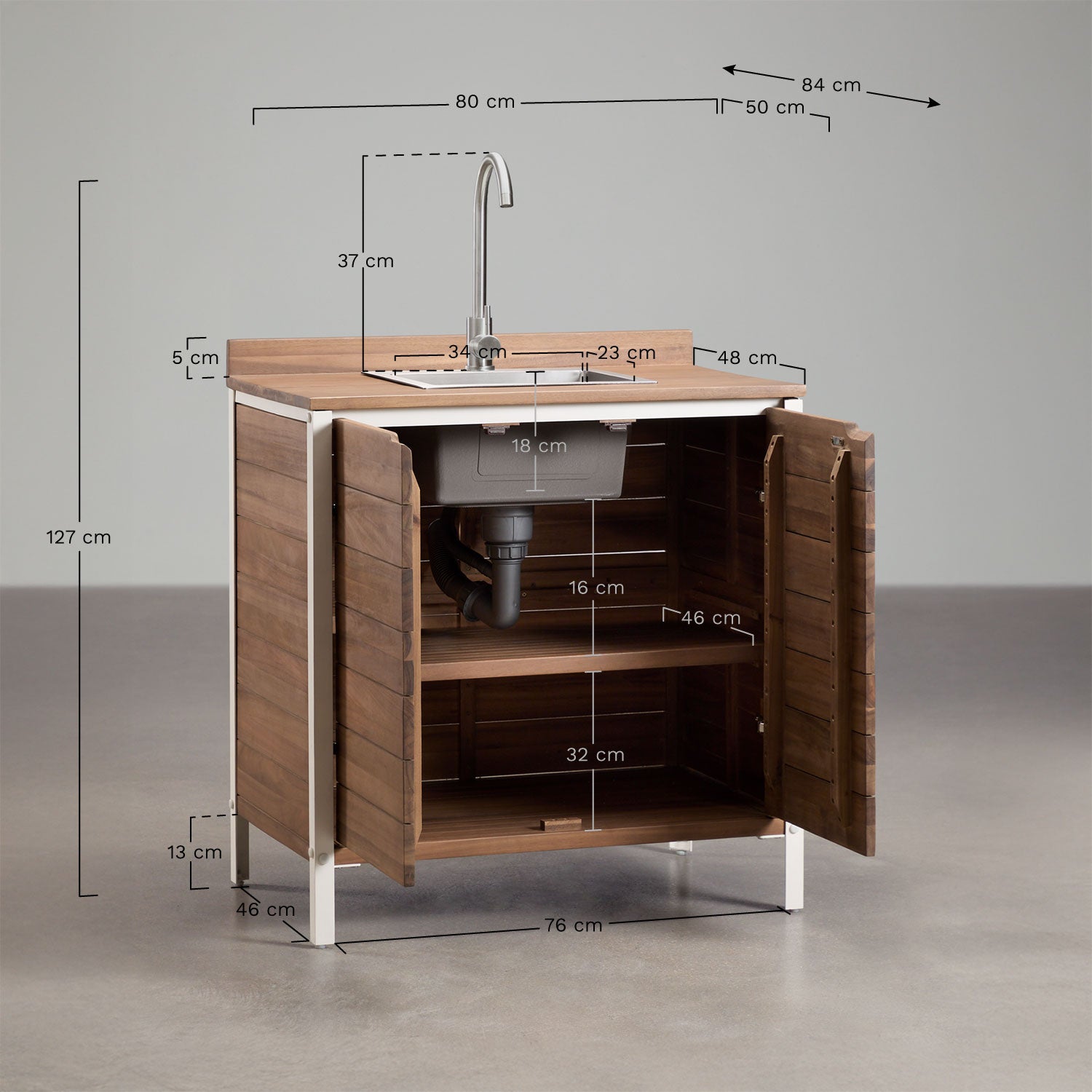 Kitchen module CULINARO, with sink (1 pc.)