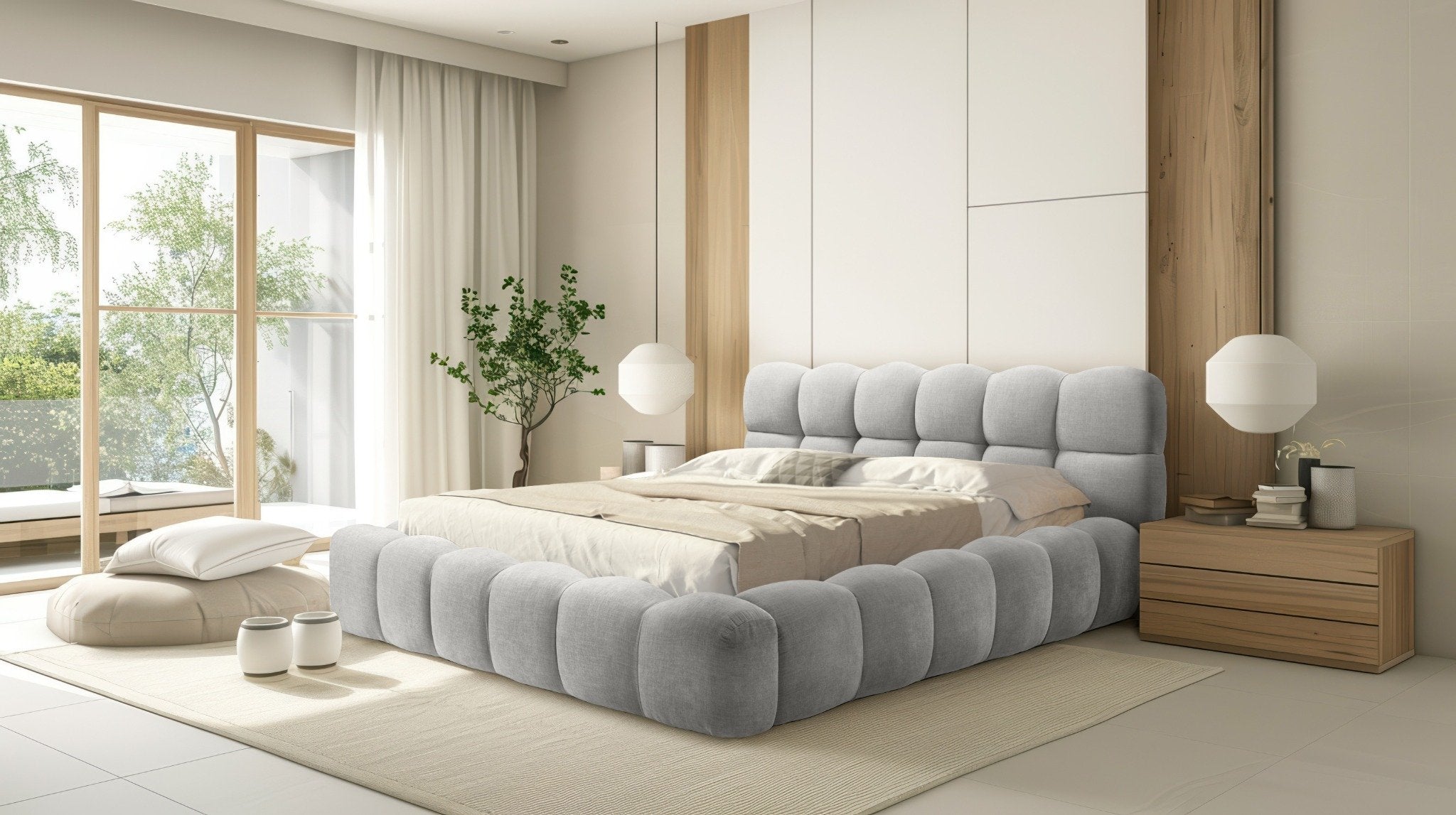 Miegamojo lova JASMIJA, cement boston