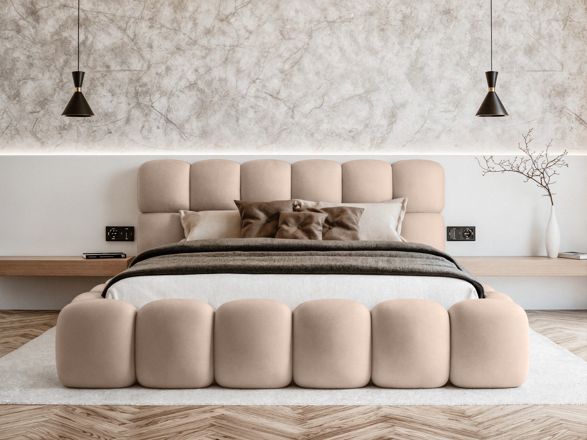 Miegamojo lova JASMIJA, smėlio piano