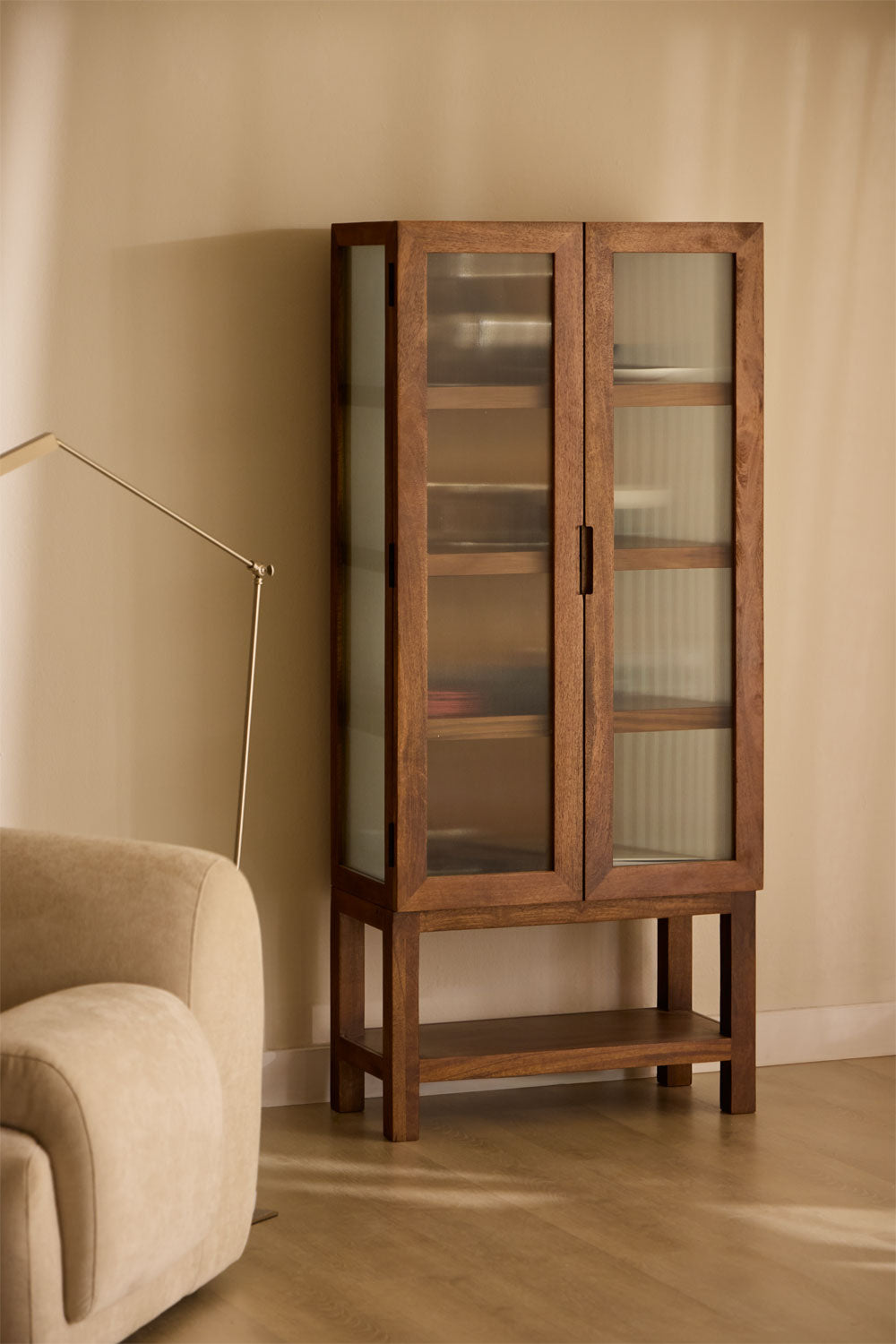 Vitrina ELVANA, mango, 160 cm