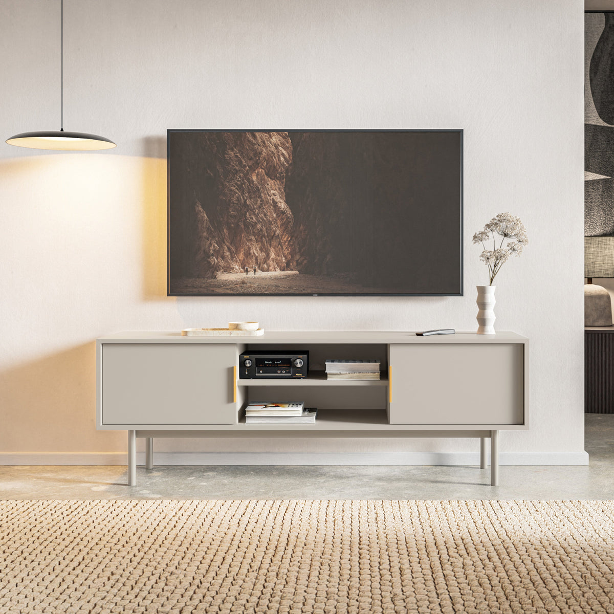TV spintelė NOLAH, smėlinė