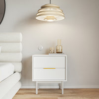 Naktinė spintelė NOLAH, 54 cm, balta