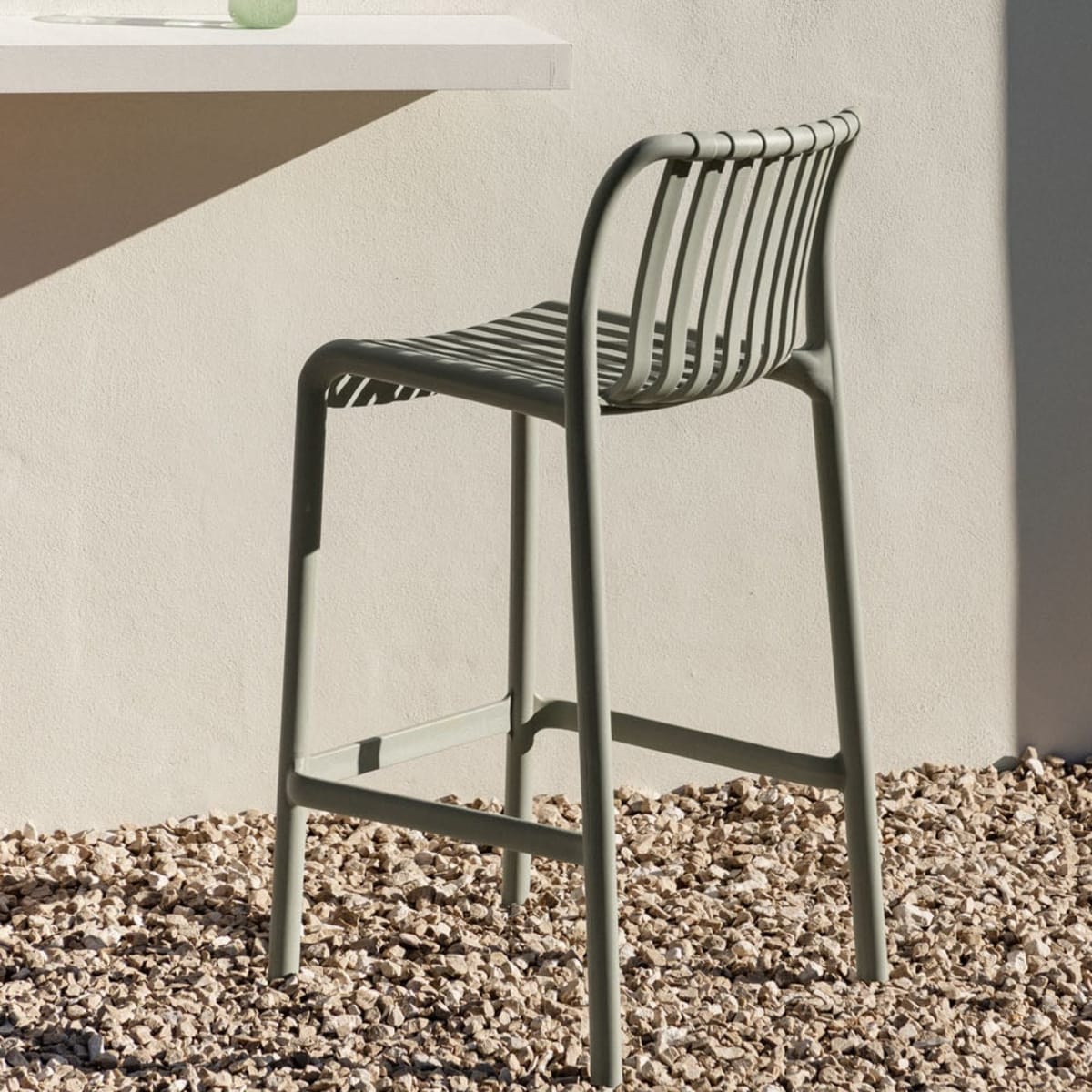 WENDELL high outdoor chair, avocado, 65 cm