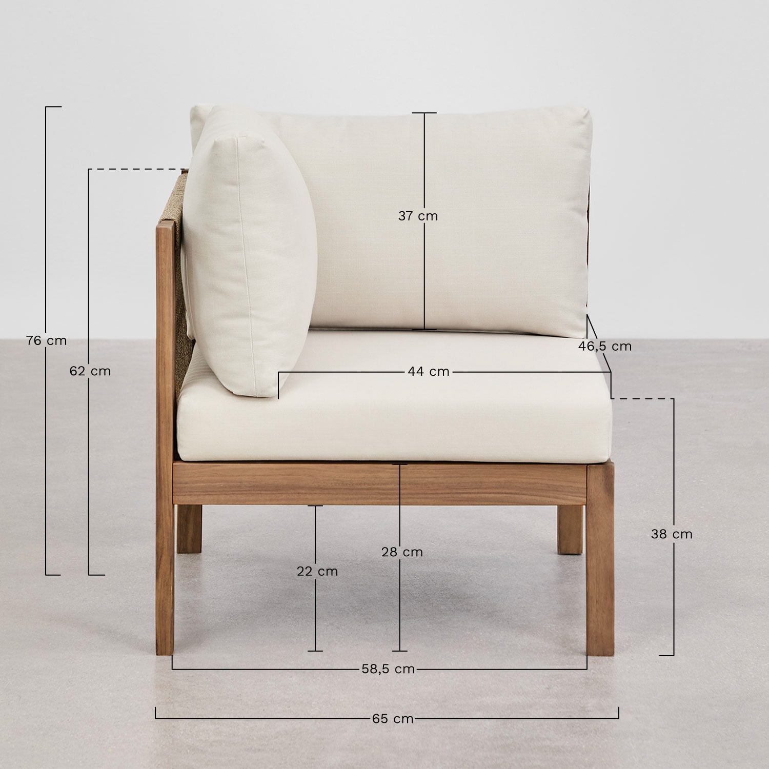 Outdoor corner module PARMA, olive