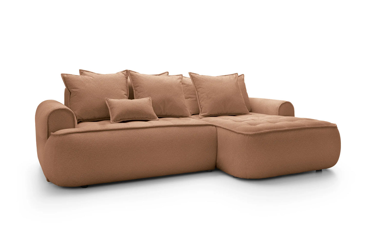 Kampinė sofa SAMUEL su miego funkcija, plytinė