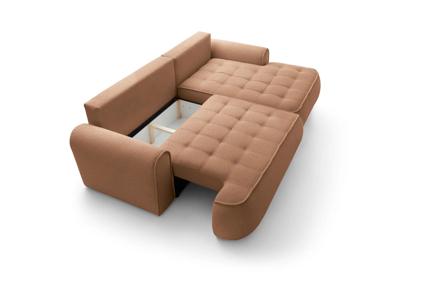 Kampinė sofa SAMUEL su miego funkcija, plytinė