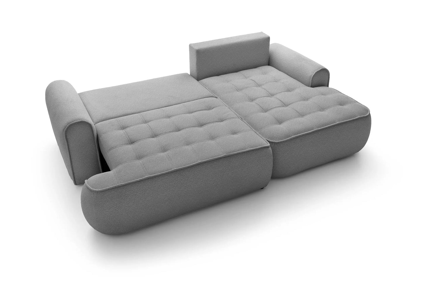 Kampinė sofa SAMUEL su miego funkcija, tamsiai pilka