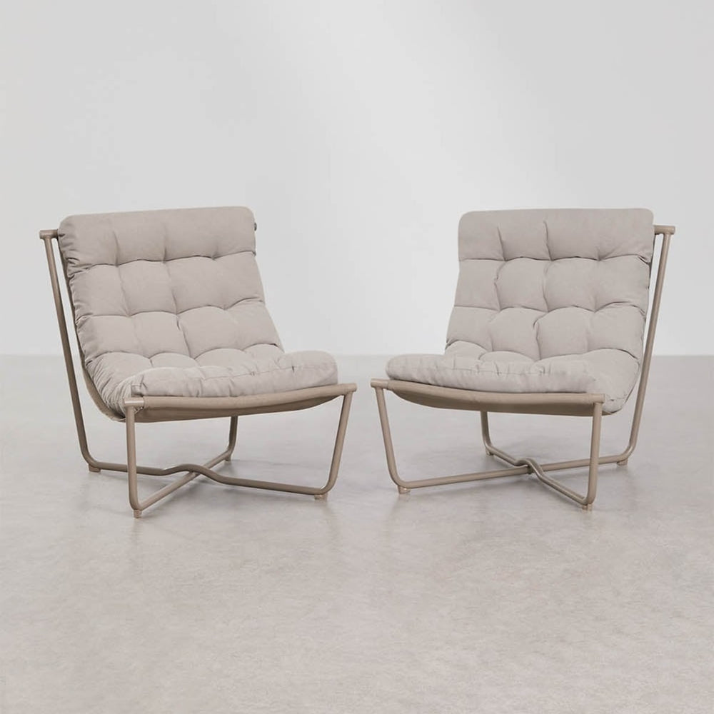 ZAYLON outdoor armchair set, mocha brown