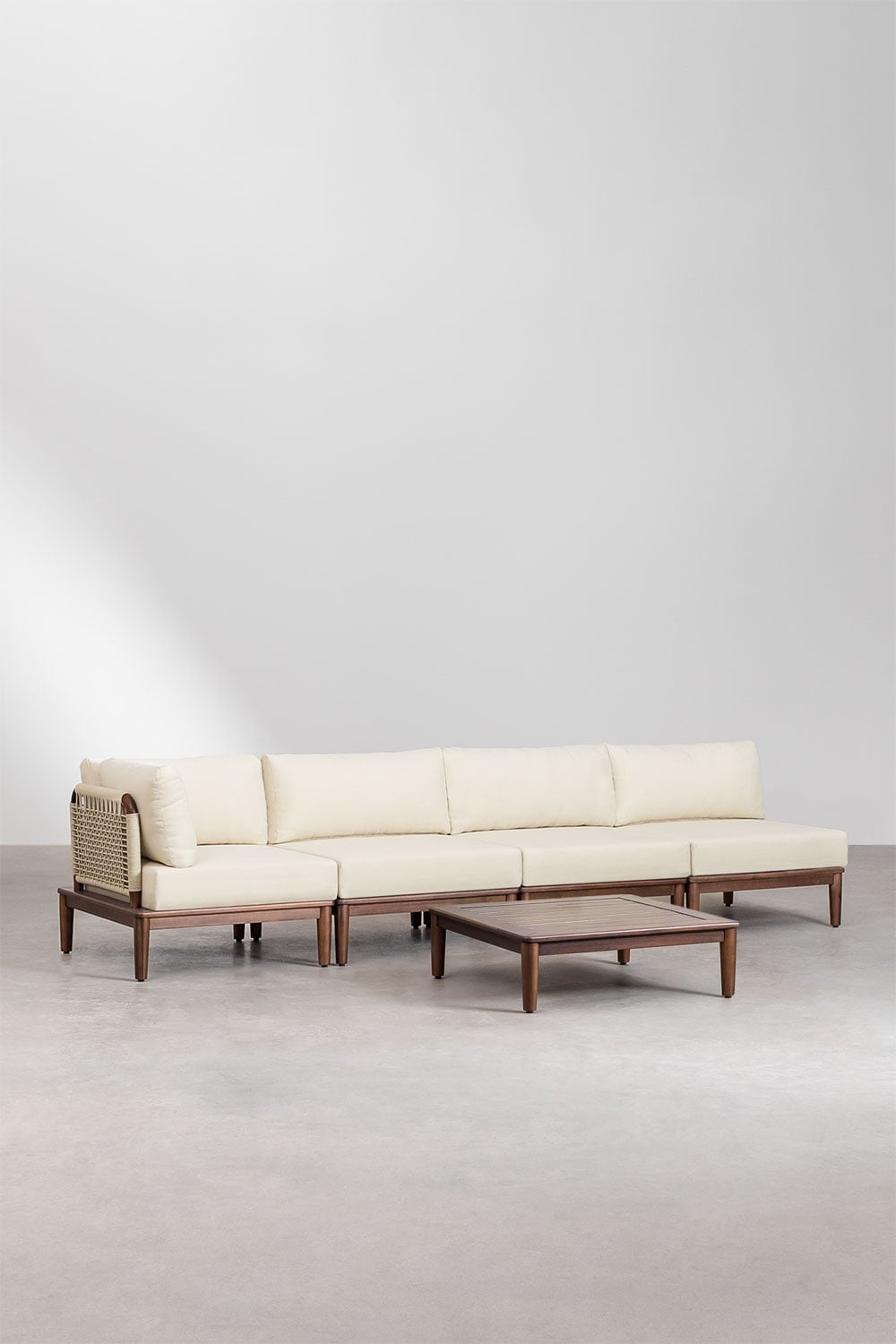 Komplektas MODENA, kampinė sofa ir staliukas